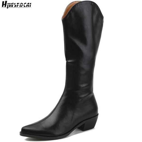 boots hjwsfdcai pointed toe women chunky heel knight zipper casual street style ladies jeans outdoor fashion mujer shoes, Black
boots hjwsfdcai pointed toe women chunky heel knight zipper casual street style ladies jeans outdoor fashion mujer shoes, Black