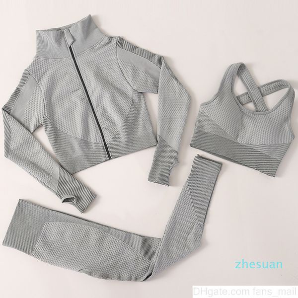 8 colors 3pcs seamless yoga set women tracksuit long sleeve sportswear crop fitness high waist leggings gyms sport bra suitssoccer jerse, Black
8 colors 3pcs seamless yoga set women tracksuit long sleeve sportswear crop fitness high waist leggings gyms sport bra suitssoccer jerse, Black