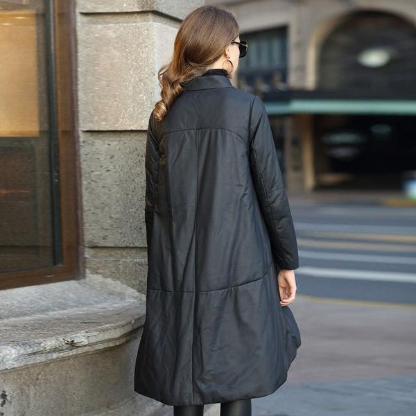 women's leather & faux embroidery genuine jacket duck down winter coat women clothes 2021 veste femme akf-2742 yy997, Black
women's leather & faux embroidery genuine jacket duck down winter coat women clothes 2021 veste femme akf-2742 yy997, Black