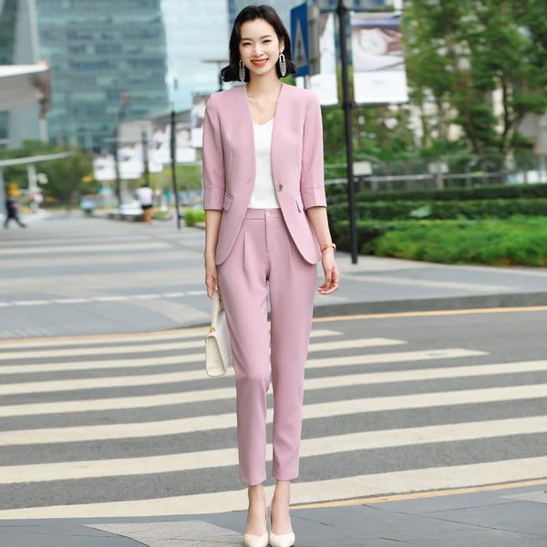 women's two piece pants formal professional suit blazer with scarf and trousers for women career interview ol styles summer jackets coa, White
women's two piece pants formal professional suit blazer with scarf and trousers for women career interview ol styles summer jackets coa, White
