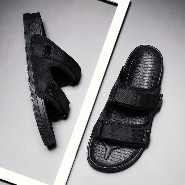 men's tide summer wear 2021 ins trend wild solid color deodorant sandals thick-soled beach shoes slippers, Black
men's tide summer wear 2021 ins trend wild solid color deodorant sandals thick-soled beach shoes slippers, Black