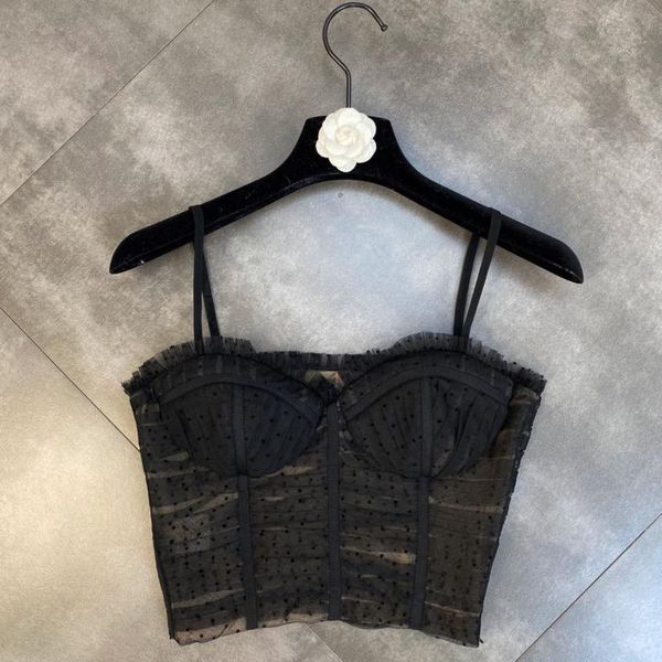 Women's Tanks & Camis PREPOMP 2021 Fall Arrivals Sleeveless Black Polka Dot Lace Sexy Tank Tops Women GC754, White 
Women's Tanks & Camis PREPOMP 2021 Fall Arrivals Sleeveless Black Polka Dot Lace Sexy Tank Tops Women GC754, White