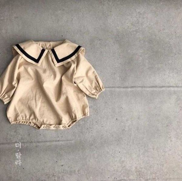retail baby boys girls romper navy collar autumn in cotton long sleeve bodysuit kids clothing 6m-3y e19016 210610, Blue
retail baby boys girls romper navy collar autumn in cotton long sleeve bodysuit kids clothing 6m-3y e19016 210610, Blue