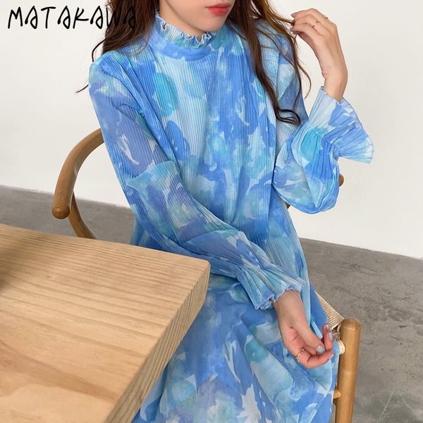 matakawa tie-dye ink print femme robe pleated ruffled chiffon women's dress korea chic stand collar loose vestido feminino 210513, Black;gray
matakawa tie-dye ink print femme robe pleated ruffled chiffon women's dress korea chic stand collar loose vestido feminino 210513, Black;gray