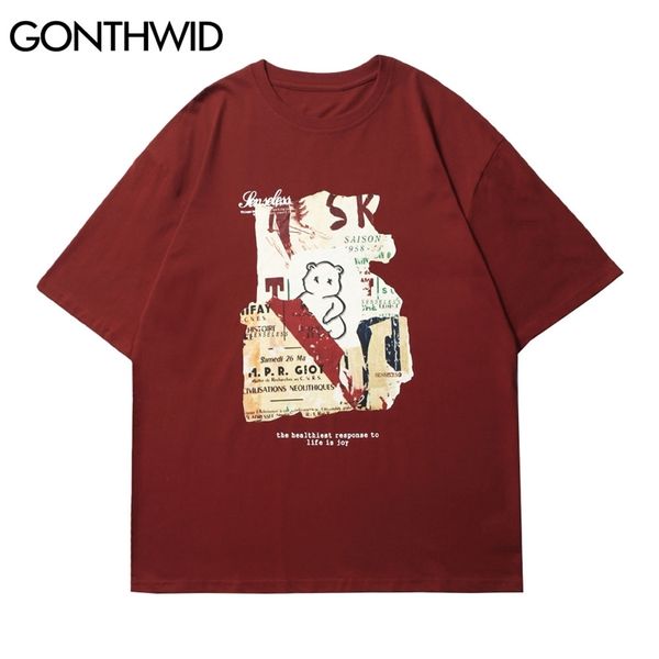 tees shirt men streetwear harajuku hip hop creativity bear poster print short sleeve t-shirts cotton casual tshirt 210602, White;black
tees shirt men streetwear harajuku hip hop creativity bear poster print short sleeve t-shirts cotton casual tshirt 210602, White;black
