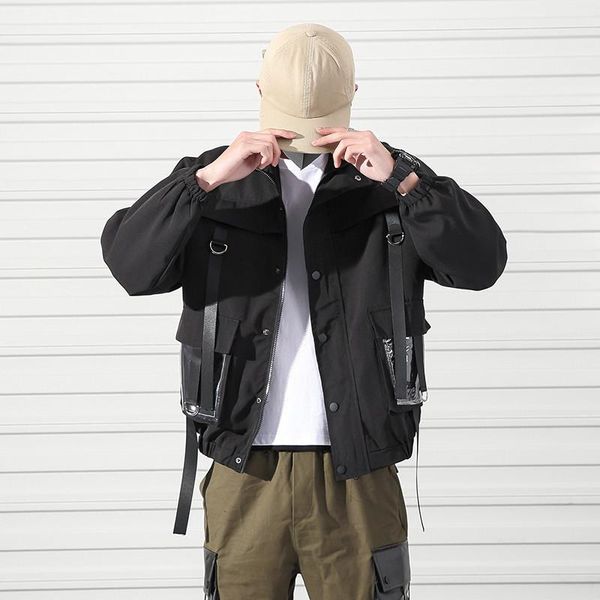 men's jackets overalls bomber jacket hip hop streetwear man outwear military coats casual windbreaker ribbons pocket solid, Black;brown
men's jackets overalls bomber jacket hip hop streetwear man outwear military coats casual windbreaker ribbons pocket solid, Black;brown