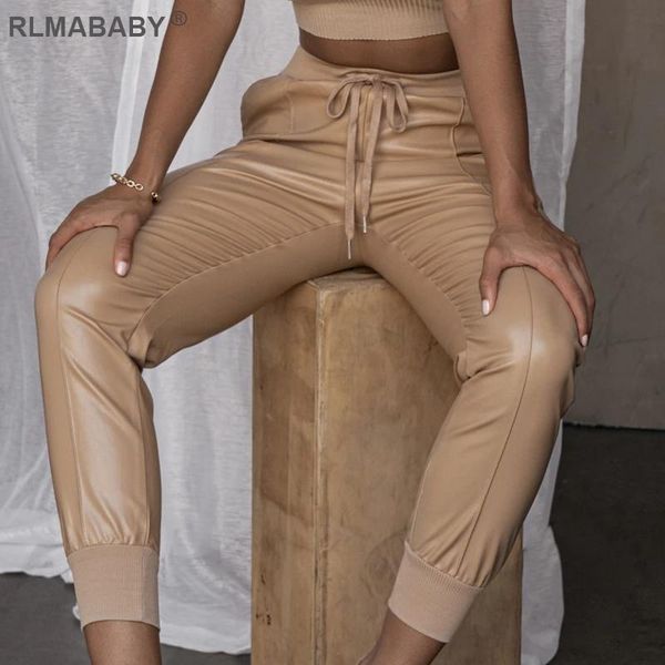 autumn winter new faux leather pu women khaki pants slim high waist pencil pants fashion streetwear female black trousers, Black;white
autumn winter new faux leather pu women khaki pants slim high waist pencil pants fashion streetwear female black trousers, Black;white