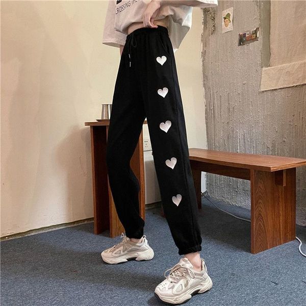 women's pants & capris high waist straight trousers women solid color casual printed loose elastic pantalones autumn korean style jogge, Black;white
women's pants & capris high waist straight trousers women solid color casual printed loose elastic pantalones autumn korean style jogge, Black;white