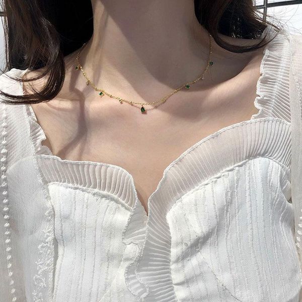 chains 925 sterling silver necklace vintage small square green zircon pendant choker simple fashion wedding party jewelry
chains 925 sterling silver necklace vintage small square green zircon pendant choker simple fashion wedding party jewelry
