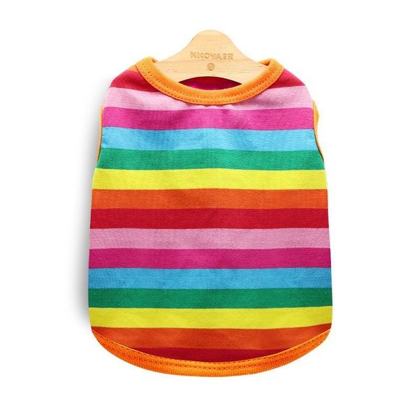 dog apparel rainbow striped clothes cotton thin spring summer vest for dogs small schnauzer puppy t-shirt clothing girl ropa para perro
dog apparel rainbow striped clothes cotton thin spring summer vest for dogs small schnauzer puppy t-shirt clothing girl ropa para perro