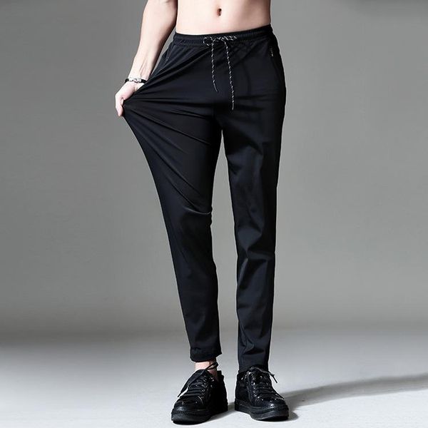 men's pants casual summer thin section ice silk sweatpants large size m-5xl, Black
men's pants casual summer thin section ice silk sweatpants large size m-5xl, Black