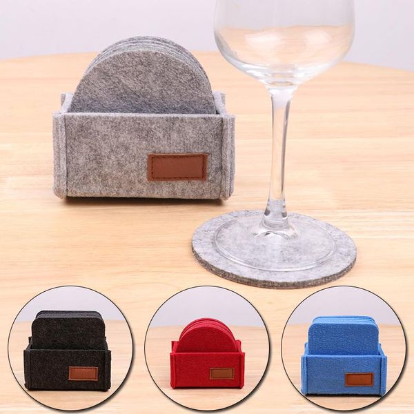 mats & pads 10pcs round square felt coasters solid color thickened cup set with storage holder heat insulation placemat home decoration
mats & pads 10pcs round square felt coasters solid color thickened cup set with storage holder heat insulation placemat home decoration
