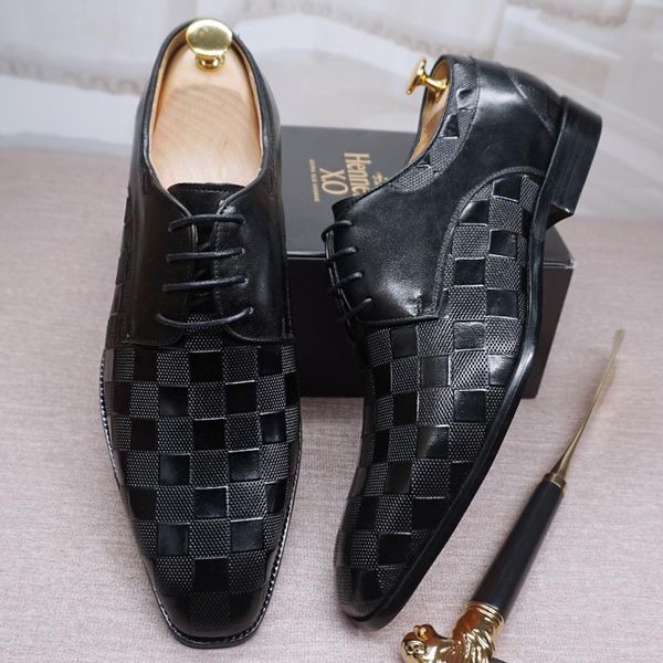 luxury men dress shoes genuine leather derby fashion plaid prints black brown lace up wedding office oxford formal
luxury men dress shoes genuine leather derby fashion plaid prints black brown lace up wedding office oxford formal