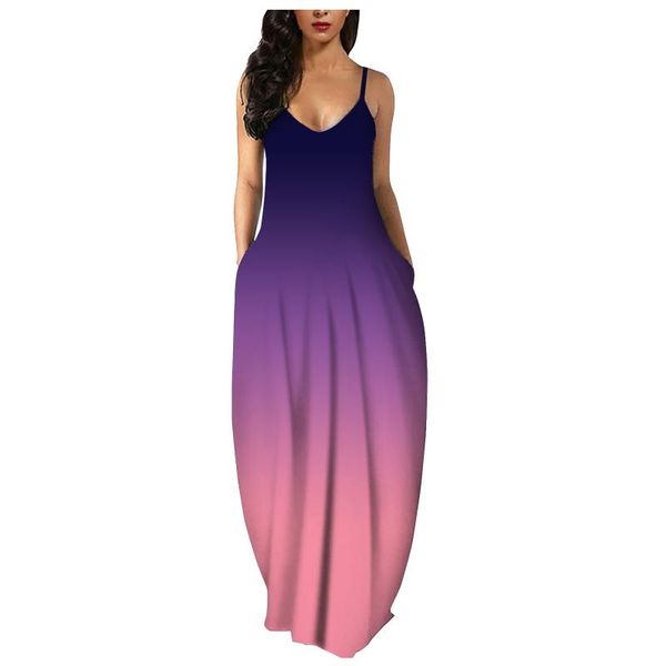 casual dresses summer women long dress gradient sleeveless v neck maxi sundress beach female tank, Black;gray
casual dresses summer women long dress gradient sleeveless v neck maxi sundress beach female tank, Black;gray