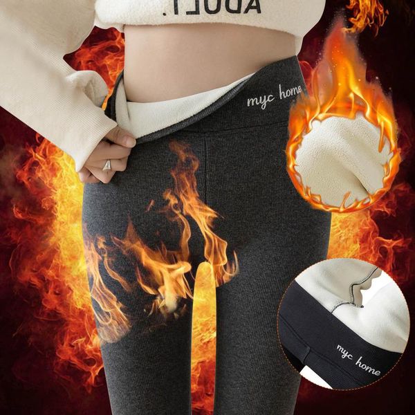 women's leggings warm and thickened cashmere wear in winter high waist breathable lamb legging pants cold resistant trousers, Black 
women's leggings warm and thickened cashmere wear in winter high waist breathable lamb legging pants cold resistant trousers, Black