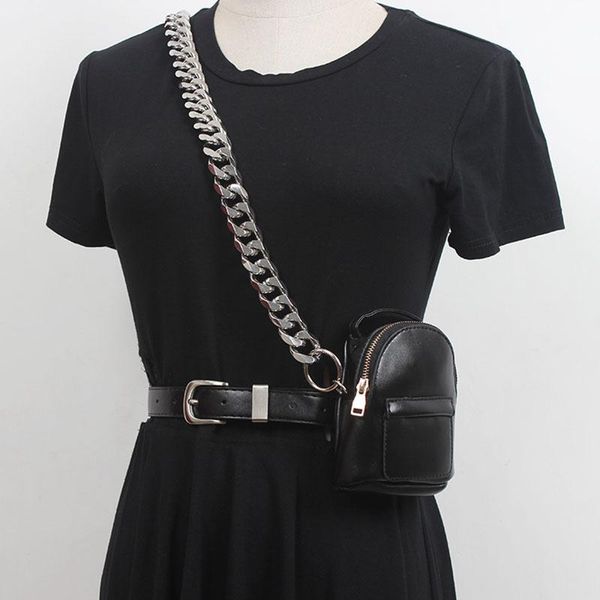 seebeautiful metal long chain removable pu leather small bag waist belts girdle woman summer 2021 fashion all match e591, Black;brown
seebeautiful metal long chain removable pu leather small bag waist belts girdle woman summer 2021 fashion all match e591, Black;brown