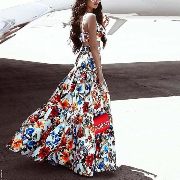 women's swimwear 2021 women vintage elegant beach long dresses summer floral print vest skirt party beachwear sling bra 2 pieces vestid, White;black
women's swimwear 2021 women vintage elegant beach long dresses summer floral print vest skirt party beachwear sling bra 2 pieces vestid, White;black