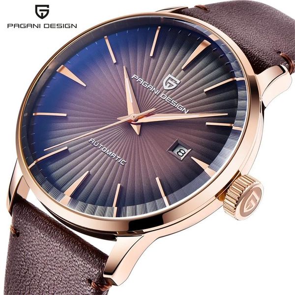 wristwatches pagani design 2770 men's watches classic mechanical leather watch men luxury automatic business waterproof clock man, Slivery;brown
wristwatches pagani design 2770 men's watches classic mechanical leather watch men luxury automatic business waterproof clock man, Slivery;brown