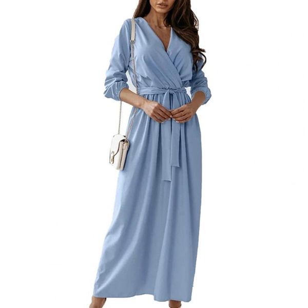 casual dresses dress solid color elastic waist v neck tight loose long for party vestidos women 2021, Black;gray
casual dresses dress solid color elastic waist v neck tight loose long for party vestidos women 2021, Black;gray