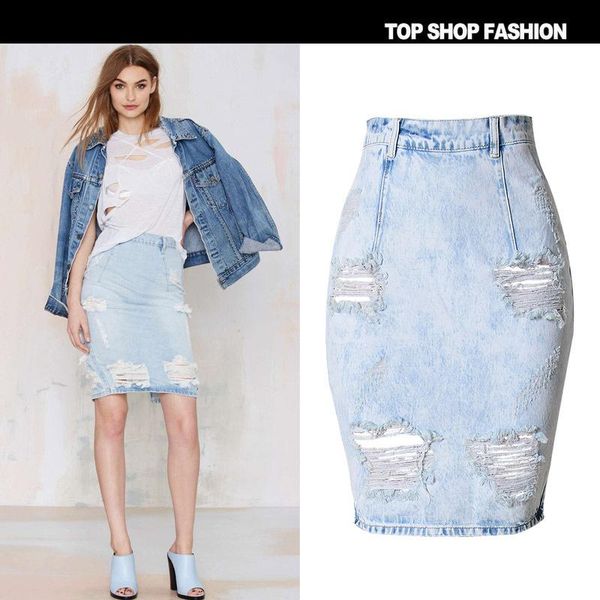skirts spring couture slim package hip heavy water wash hole jeans skirt back v, Black
skirts spring couture slim package hip heavy water wash hole jeans skirt back v, Black