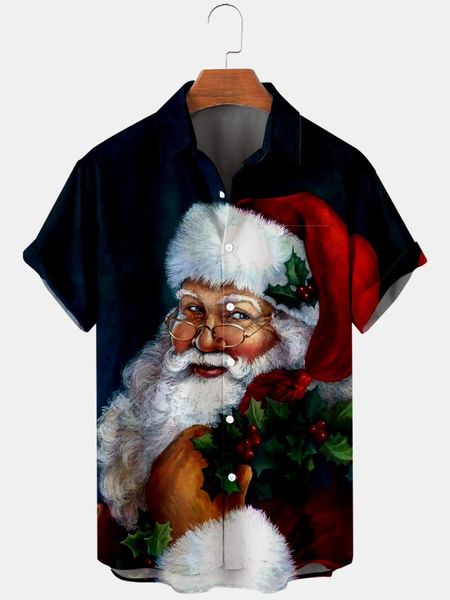 men's casual shirts 2021 cross 5 creative santa claus 3d digital printing trend loose short sleeve shirt top, White;black
men's casual shirts 2021 cross 5 creative santa claus 3d digital printing trend loose short sleeve shirt top, White;black