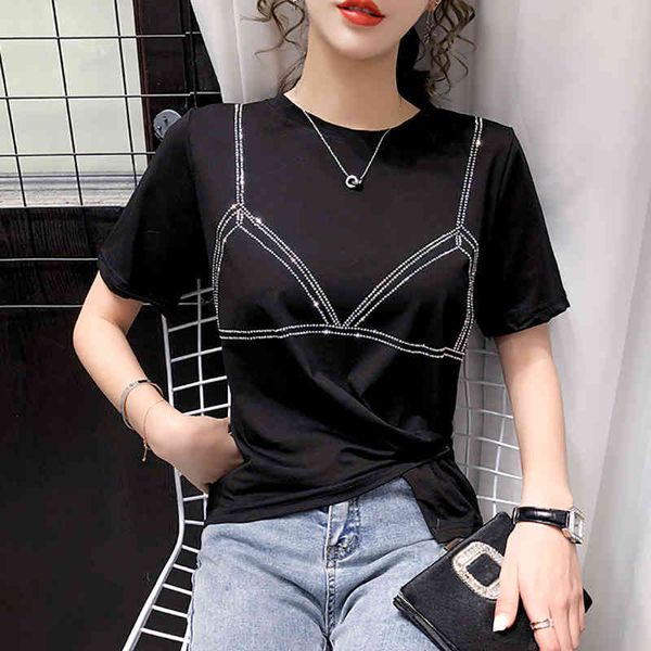 women's t-shirt cartoon diamonds short t women summer sleeve woman clothes tshirt korean fashion clothing tee femme 32i8, White
women's t-shirt cartoon diamonds short t women summer sleeve woman clothes tshirt korean fashion clothing tee femme 32i8, White