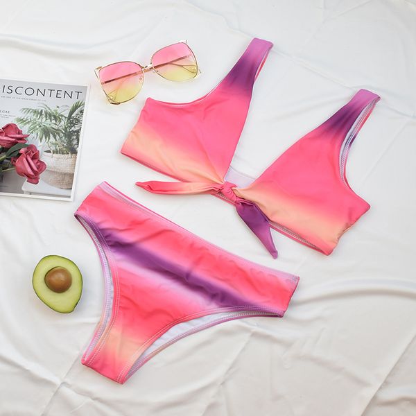 pink gradient chest knot bikini bathing suits swimming suit for women maillot de bain swim two pieces swimsuit biquinisby air
pink gradient chest knot bikini bathing suits swimming suit for women maillot de bain swim two pieces swimsuit biquinisby air