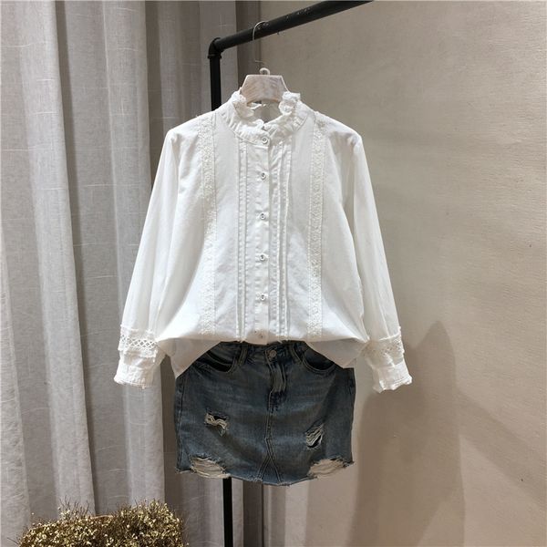 women's blouses & shirts lamtrip unique pleated lace stitch ruffled collar white cotton long sleeve shirt blouse lolita princess 2
women's blouses & shirts lamtrip unique pleated lace stitch ruffled collar white cotton long sleeve shirt blouse lolita princess 2