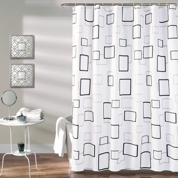 fabric shower curtain for bathroom, geometric square rectangle 3d black and white shower curtain set with hooks waterproof
fabric shower curtain for bathroom, geometric square rectangle 3d black and white shower curtain set with hooks waterproof