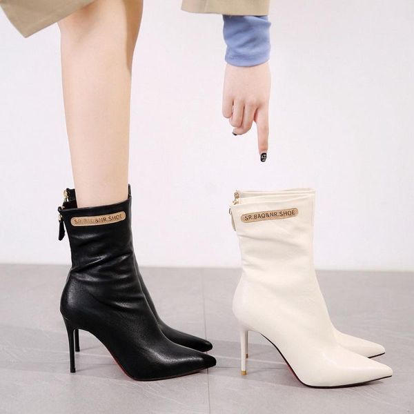boots pointed toe high heeled short woman fashion ankle women's winter warm shoes thin heel 2021 female booties black
boots pointed toe high heeled short woman fashion ankle women's winter warm shoes thin heel 2021 female booties black