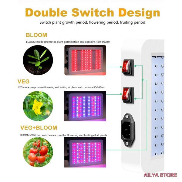 waterproof grow light 216/312 leds phyto growth lamp 265v full spectrum intelligent plant lighting tools us/ eu/uk plug lights
waterproof grow light 216/312 leds phyto growth lamp 265v full spectrum intelligent plant lighting tools us/ eu/uk plug lights