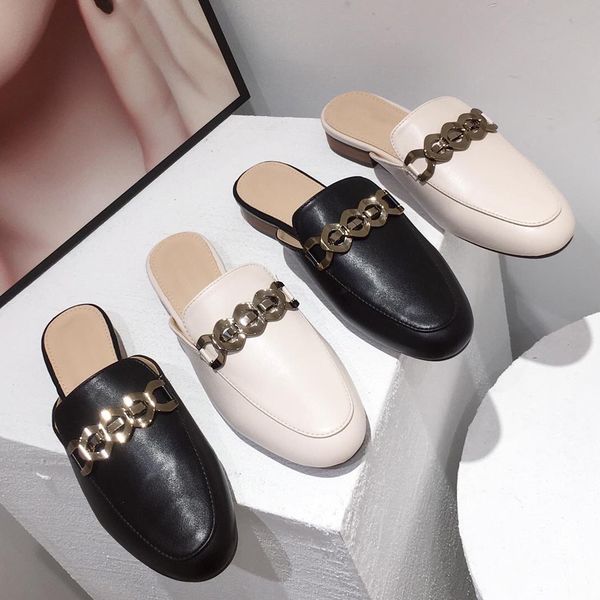2021 new women slippers fashion metal decoration female flats round toe ladies spring mules causal round toe woman soft shoes, Black
2021 new women slippers fashion metal decoration female flats round toe ladies spring mules causal round toe woman soft shoes, Black