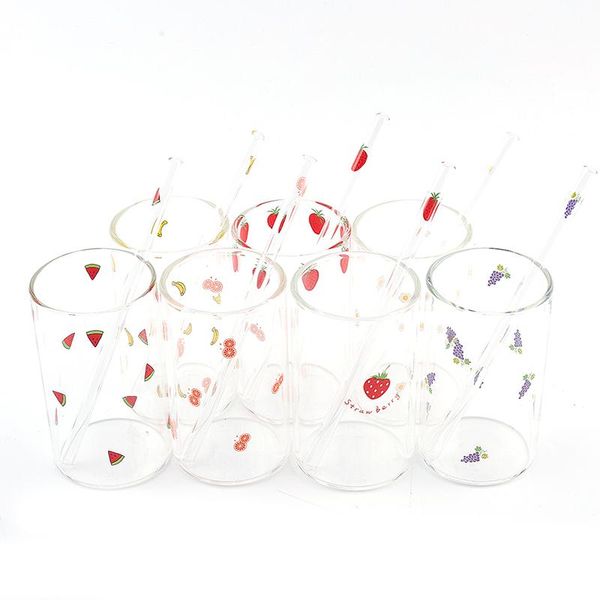 wine glasses 300ml strawberry cute nordic glass cup with straw milk heat resistant mug
wine glasses 300ml strawberry cute nordic glass cup with straw milk heat resistant mug