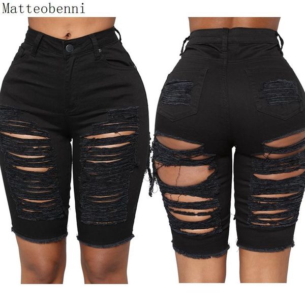 knee length ripped denim shorts women jeans push up stretch high waist biker short summer street black, Blue
knee length ripped denim shorts women jeans push up stretch high waist biker short summer street black, Blue