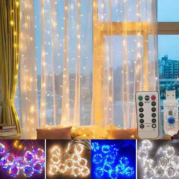 strings 3x3m fairy curtain light led remote control usb garland string lights for home bedroom window holiday christmas party decoration
strings 3x3m fairy curtain light led remote control usb garland string lights for home bedroom window holiday christmas party decoration