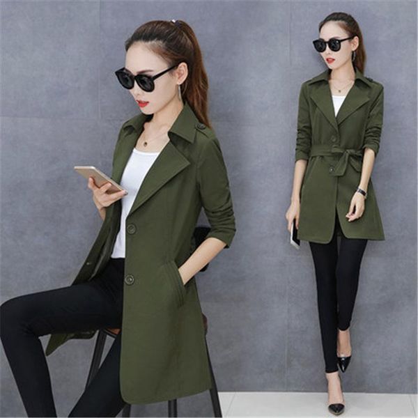 women's trench coats korean style slim fit fashion female outerwear windbreaker ladies elegant long coat casual lwl66055, Tan;black
women's trench coats korean style slim fit fashion female outerwear windbreaker ladies elegant long coat casual lwl66055, Tan;black