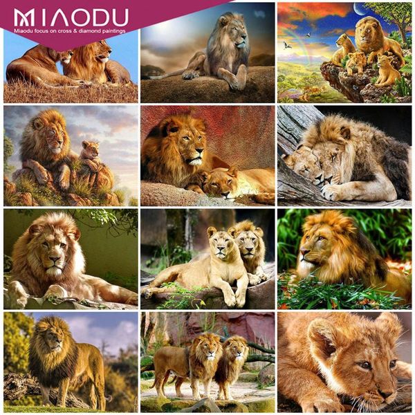 diamond painting 5d full drill square animal pictures of rhinestones embroidery lion mosaic home decor