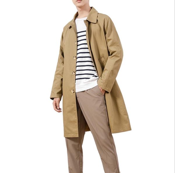 men's trench coats mid-length coat men autumn&spring cotton simple single-breasted casual jacket khaki black beige plus size for, Tan;black
men's trench coats mid-length coat men autumn&spring cotton simple single-breasted casual jacket khaki black beige plus size for, Tan;black