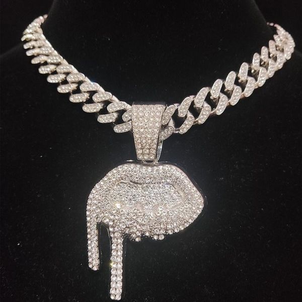pendant necklaces men women hip hop mouth shape necklace with 13mm cuban chain hiphop iced out bling fashion charm jewelry, Silver
pendant necklaces men women hip hop mouth shape necklace with 13mm cuban chain hiphop iced out bling fashion charm jewelry, Silver