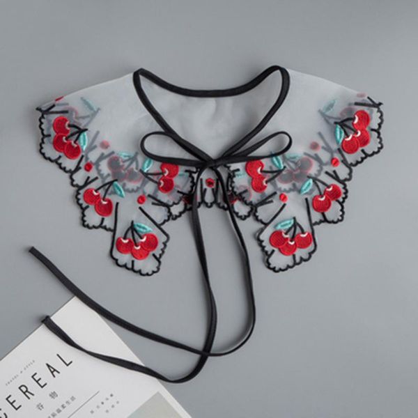 scarves korean women fake collar embroidered bow lace shawl summer chiffon cute cherry transparent sunscreen neck guard scarf q3, Blue;gray
scarves korean women fake collar embroidered bow lace shawl summer chiffon cute cherry transparent sunscreen neck guard scarf q3, Blue;gray