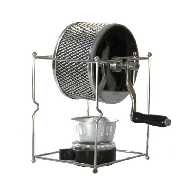 stainless steel coffee roaster manual hand-operated rotary gas alcohol stove bean baking maker espresso machine roasters 
stainless steel coffee roaster manual hand-operated rotary gas alcohol stove bean baking maker espresso machine roasters