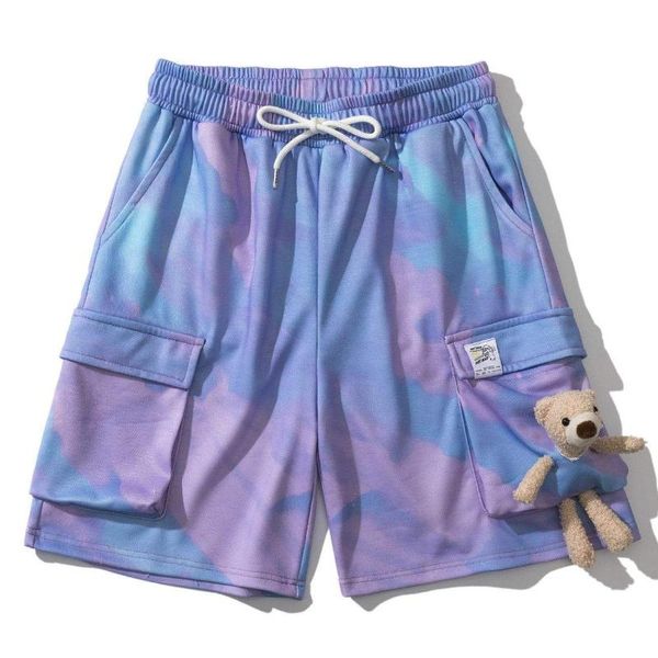 men's shorts lacible hip hop bear doll pendant pants man streetwear graffiti embroidered harajuku loose joggers men, White;black
men's shorts lacible hip hop bear doll pendant pants man streetwear graffiti embroidered harajuku loose joggers men, White;black