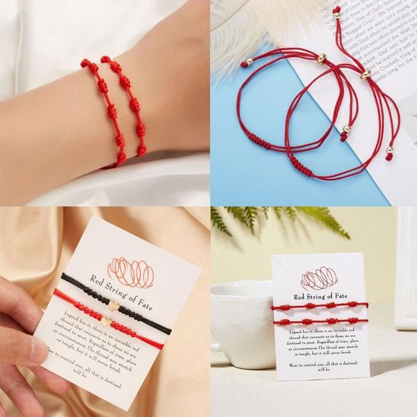 charm bracelets 7 knots red string bracelet handmade protection eye good luck amulet for success prosperity couple's friendship, Golden;silver
charm bracelets 7 knots red string bracelet handmade protection eye good luck amulet for success prosperity couple's friendship, Golden;silver