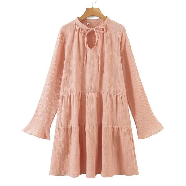casual dresses catonatoz 2505 arrival 2021 women's spring and autumn loose flared sleeve dress with neckline tie mini vestidos, Black;gray
casual dresses catonatoz 2505 arrival 2021 women's spring and autumn loose flared sleeve dress with neckline tie mini vestidos, Black;gray