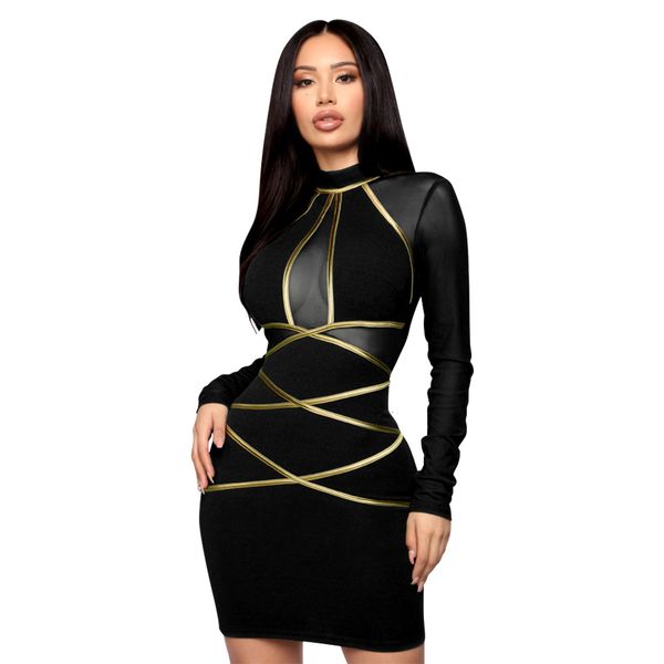 dresses women winter style long sleeve mesh striped green black bandage designer fashion party vestido, Black;gray
dresses women winter style long sleeve mesh striped green black bandage designer fashion party vestido, Black;gray