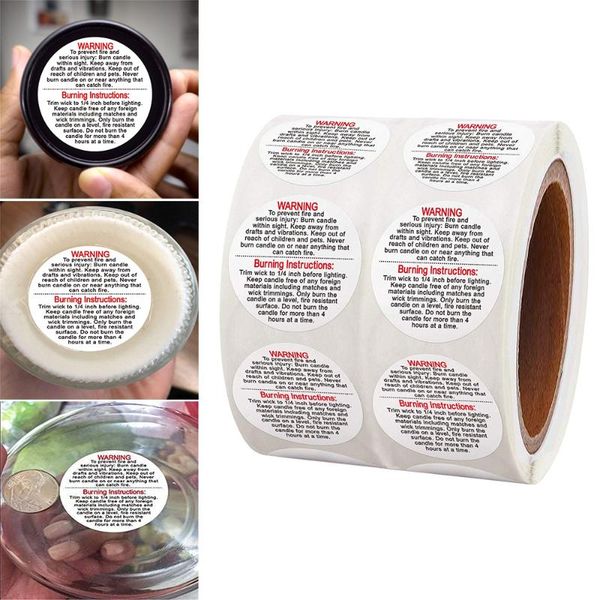 wall stickers 500pcs/roll candle warning label sticker 3.8cm jar container waterproof decorative
wall stickers 500pcs/roll candle warning label sticker 3.8cm jar container waterproof decorative