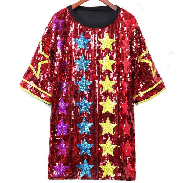 perhaps u women black red blue silver t-shirt o neck short sleeve sequined pentagram loose tee women summer b0775 210529, White
perhaps u women black red blue silver t-shirt o neck short sleeve sequined pentagram loose tee women summer b0775 210529, White
