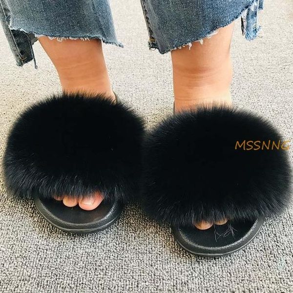 women summer real fur slides non-slip fluffy slippers furry ladies peep toe plush hair, Black
women summer real fur slides non-slip fluffy slippers furry ladies peep toe plush hair, Black