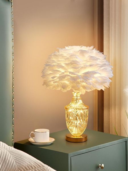 table lamps nordic modern simple creative glass feather lamp home warm decorative bedroom lights for children girls room
table lamps nordic modern simple creative glass feather lamp home warm decorative bedroom lights for children girls room
