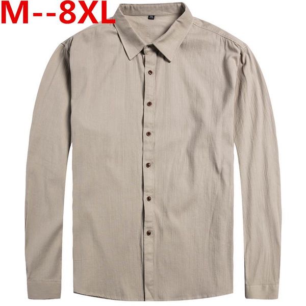 men's casual shirts 4xl 6xl 5xl 10xl 8xl spring mens cotton linen gray color brand clothing man's long sleeve loose clothes male, White;black
men's casual shirts 4xl 6xl 5xl 10xl 8xl spring mens cotton linen gray color brand clothing man's long sleeve loose clothes male, White;black